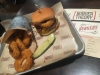 Lone Star Burger with Onion Rings