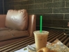 Iced Americano and Vegan Donuts with Espresso Icing