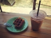Waffle and a Chai Tea Latte